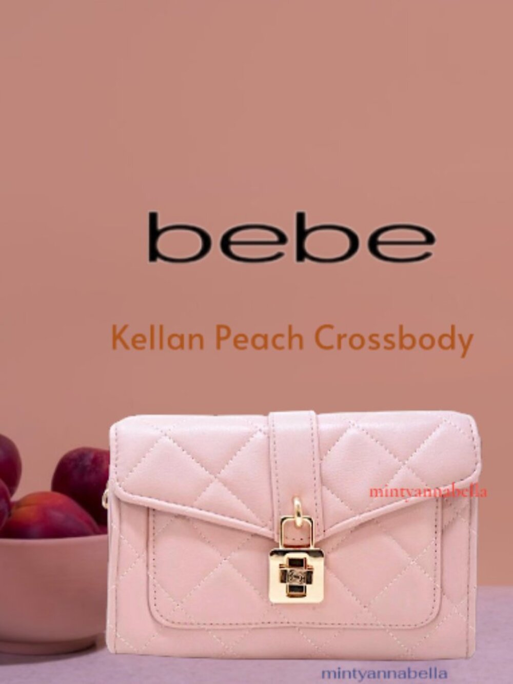 BEBE Kellen Peach Crossbody